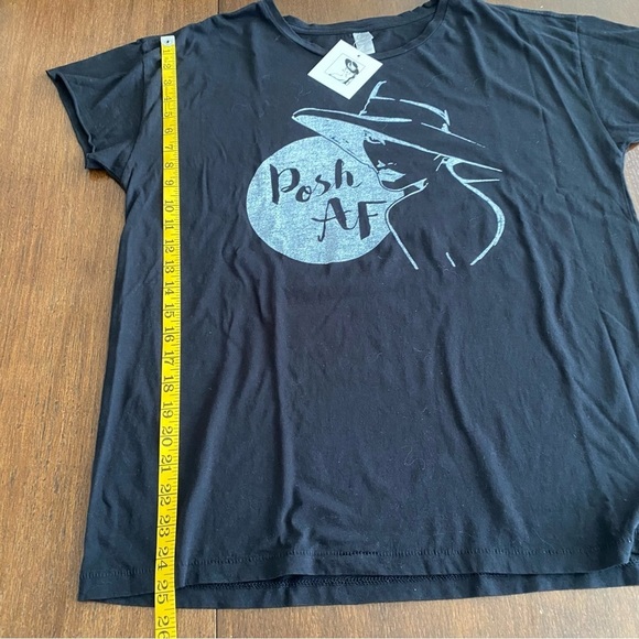Posh AF Short Sleeve Black Custom Tee Size Large - Picture 12 of 12